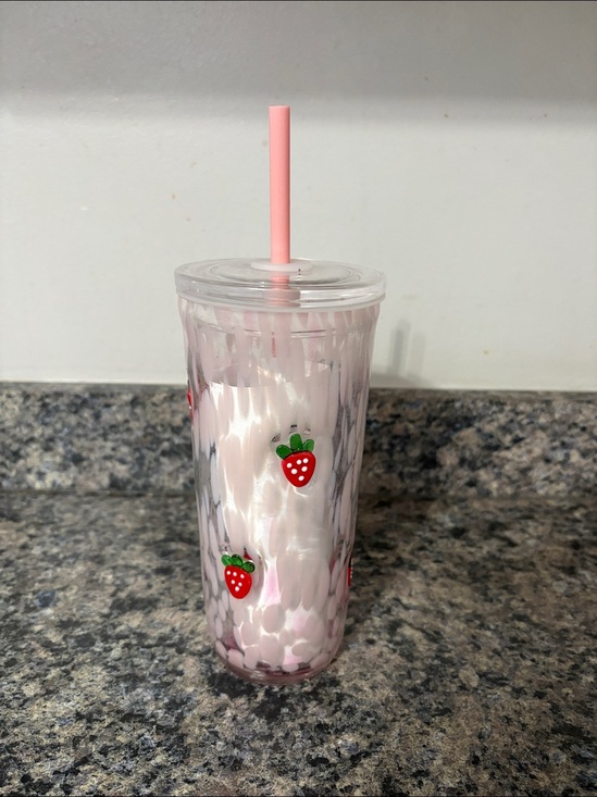 Starbucks Other - Starbucks Strawberry Glass Cold Cup